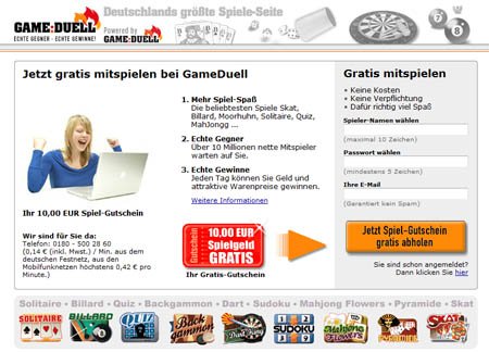 Gameduell Geldspiele spielen